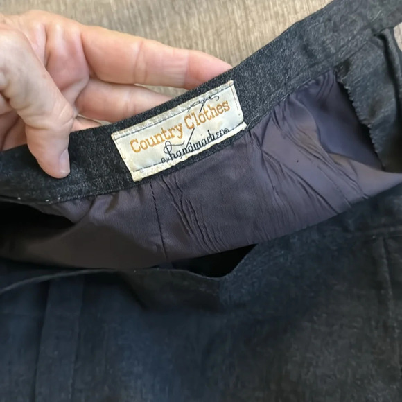 Vintage handmade wool and silk grey skirt size medium - Picture 10 of 11